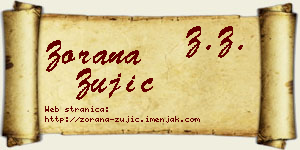 Zorana Žujić vizit kartica